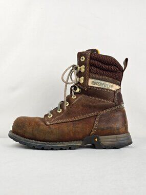 Caterpillar Brown Leather Work Boot - Rugged Lace-Up Women's Boot